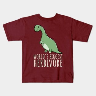 Dinosaur Herbivore Vegetarian Kids T-Shirt